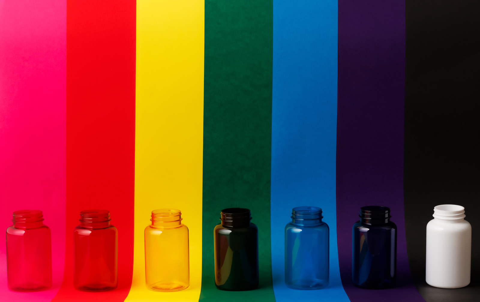Custom PET bottle color range